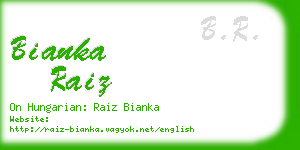 bianka raiz business card